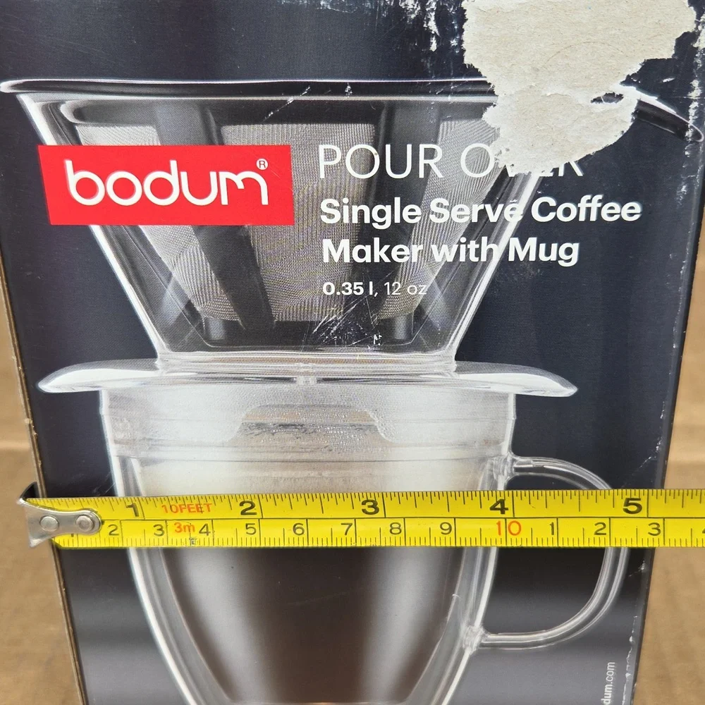 Bodum Pour Over Single Serve Coffee Maker 12 Ounce Set NIB